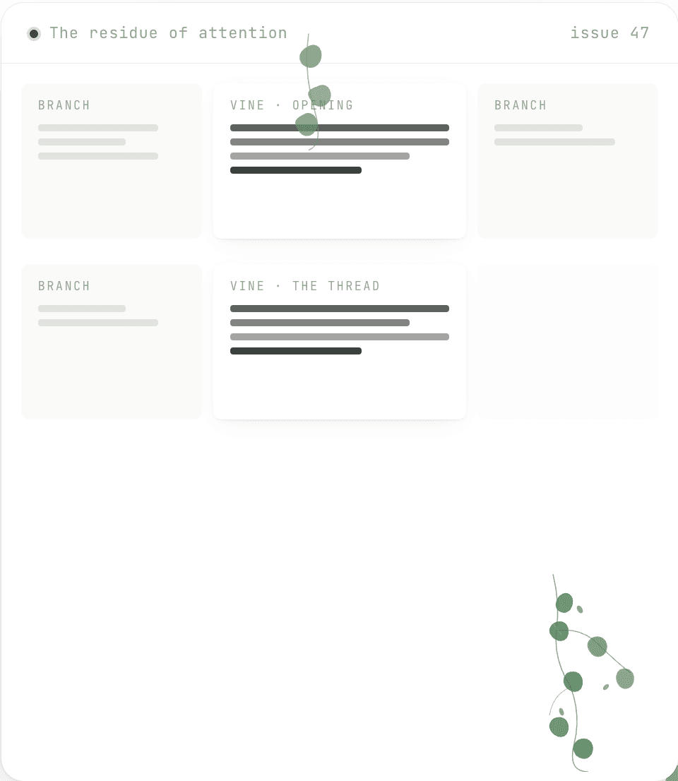 IVY vine and branch layout